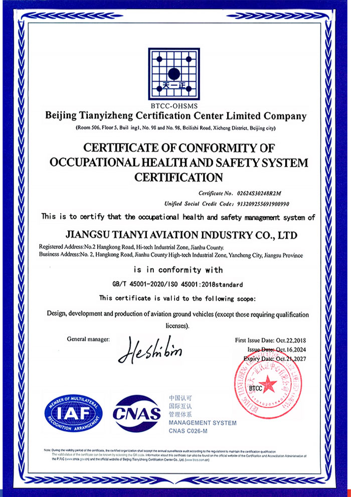 Osvedčenie o zhode certifik&aacute;cie syst&eacute;mu BOZP